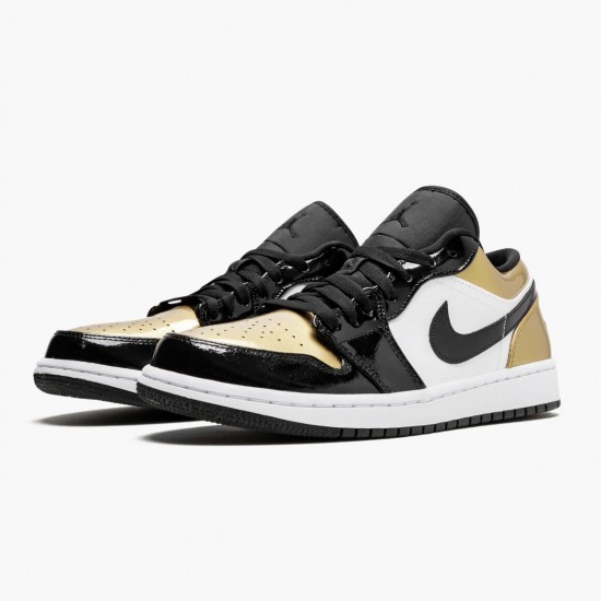 PK Shoes Air Jordan 1 Low Gold Toe Black/Gold Black CQ9447-700