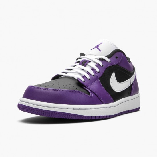 PK Shoes Air Jordan 1 Retro Low Court Purple Court Purple/White-Black 553558-501