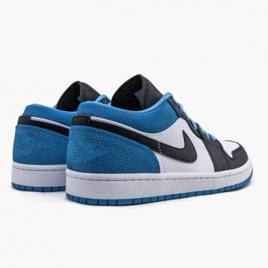 PK Shoes Air Jordan 1 Retro Low Laser Blue Black/Black Laser/Blue White CK3022-004