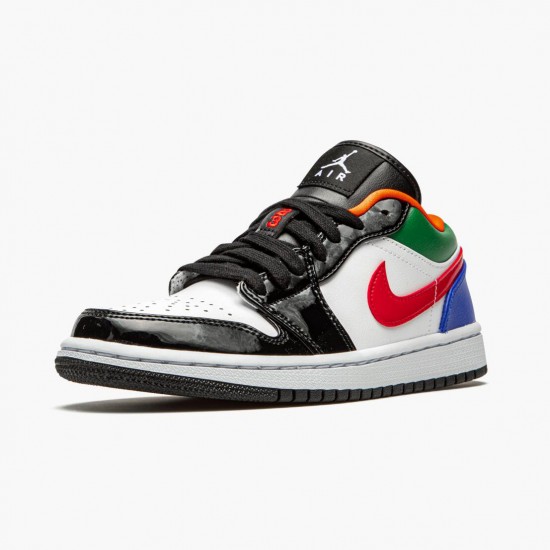 PK Shoes Air Jordan 1 Retro Low Multi Color White/White Hyper Royal CZ4776-101