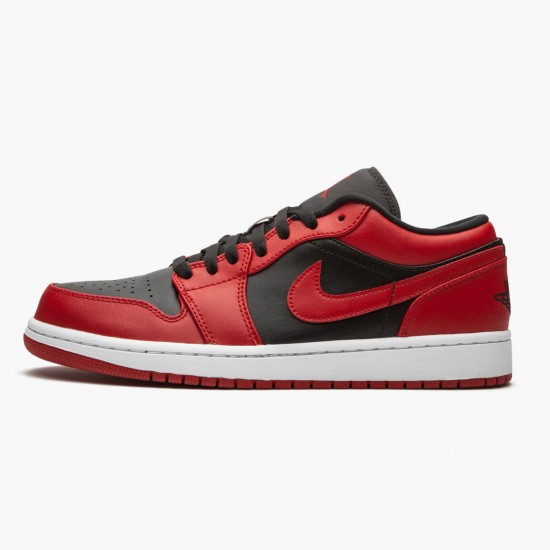 PK Shoes Air Jordan 1 Retro Low Reverse Bred Gym Red/Black Gym Red/White 553558-606