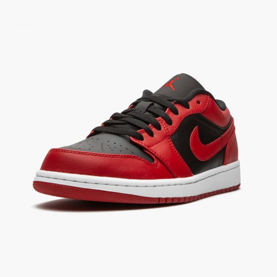 PK Shoes Air Jordan 1 Retro Low Reverse Bred Gym Red/Black Gym Red/White 553558-606