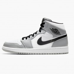 PK Shoes Air Jordan 1 Mid Light Smoke Grey Light Smoke Grey/Black/White 554724-092