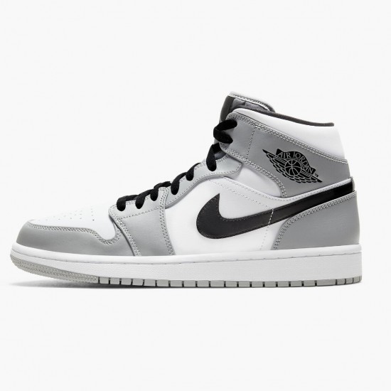 PK Shoes Air Jordan 1 Mid Light Smoke Grey Light Smoke Grey/Black/White 554724-092