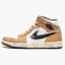 PK Shoes Air Jordan 1 Mid SE Brushstroke Sail/Black/Cider/Chile Red DA8005-100