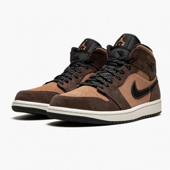 PK Shoes Air Jordan 1 Mid SE Dark Chocolate Dark Chocolate/Archaeo Brown/Black/Crimson Bliss DC7294-200