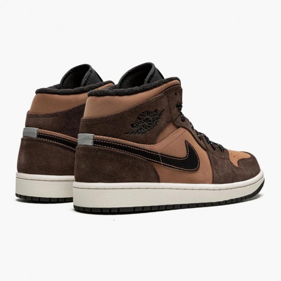 PK Shoes Air Jordan 1 Mid SE Dark Chocolate Dark Chocolate/Archaeo Brown/Black/Crimson Bliss DC7294-200