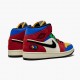 PK Shoes Air Jordan 1 Mid SE Fearless Blue the Great Muslin/Varsity Red-Royal-Taxi-Black CU2805-100