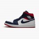 PK Shoes Air Jordan 1 Mid SE USA White/Midnight Navy/Varsity Red 852542-104