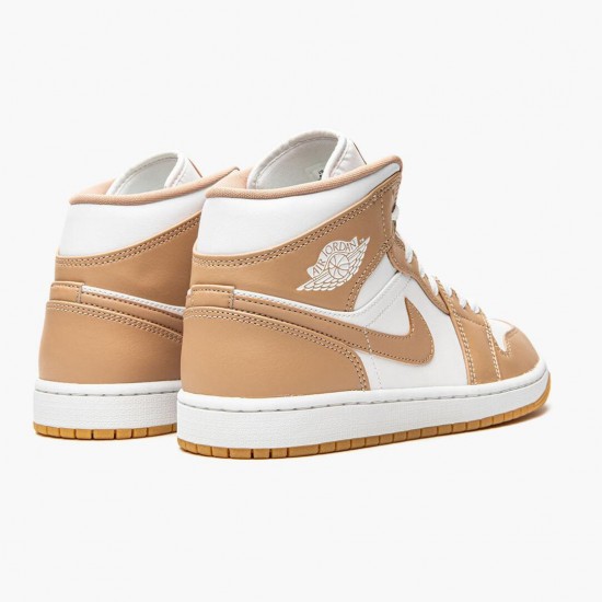 PK Shoes Air Jordan 1 Mid Tan Gum Tan/White/Gum 554724-271