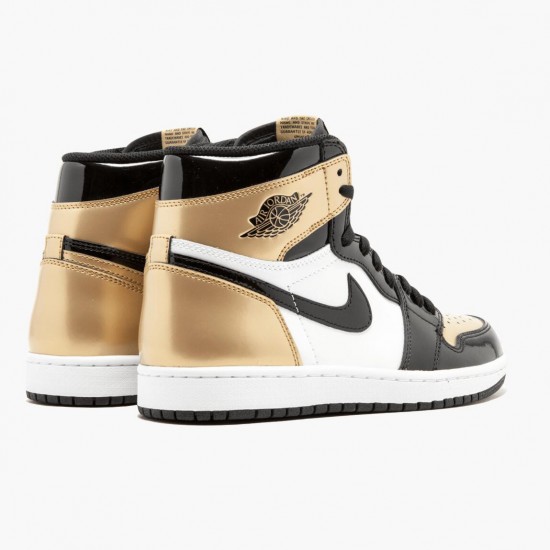 PK Shoes Air Jordan 1 Retro Gold Toe Black/Metallic Gold/Summit Whi 861428-007