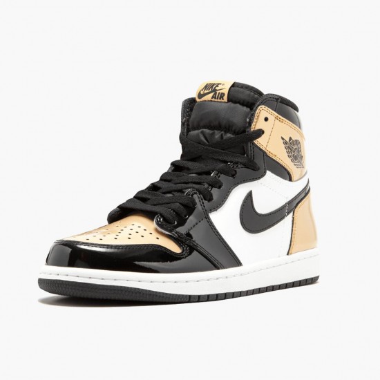 PK Shoes Air Jordan 1 Retro Gold Toe Black/Metallic Gold/Summit Whi 861428-007