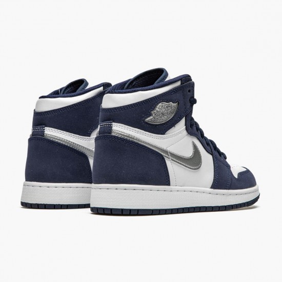 PK Shoes Air Jordan 1 Retro High COJP Midnight Navy White/Midnight Navy/Metallic S DC1788-100