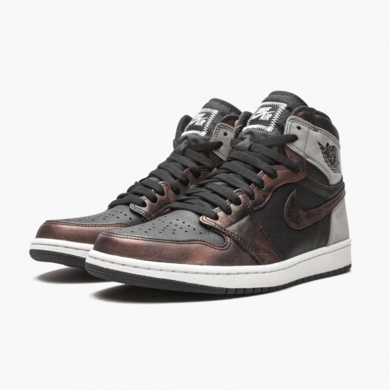 PK Shoes Air Jordan 1 Retro High Light Army Rust Shadow Patina Black/Grey Rust 555088-033