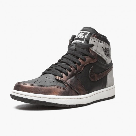 PK Shoes Air Jordan 1 Retro High Light Army Rust Shadow Patina Black/Grey Rust 555088-033