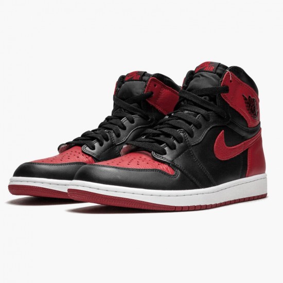 PK Shoes Air Jordan 1 Retro High OG Banned Bred Black/Varsity Red-White 555088-001