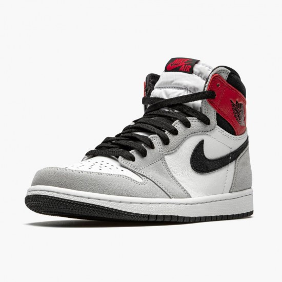 PK Shoes Air Jordan 1 Retro High OG Light Smoke Grey White/Black/Light Smoke Grey V 555088-126