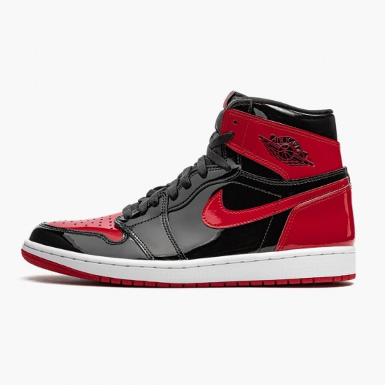 PK Shoes Air Jordan 1 Retro High OG Patent Bred Red Black/White/Varsity Red 555088-063