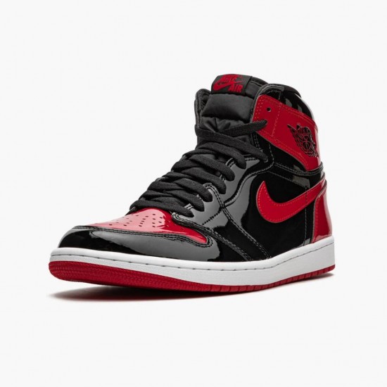 PK Shoes Air Jordan 1 Retro High OG Patent Bred Red Black/White/Varsity Red 555088-063