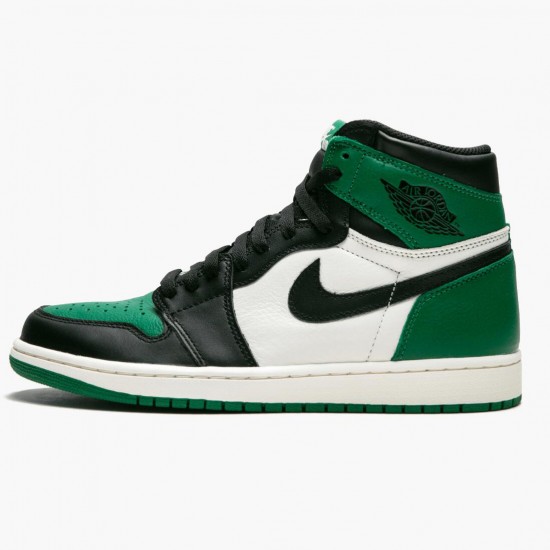 PK Shoes Air Jordan 1 Retro High Pine Green Pine Green/Black Sail 555088-302