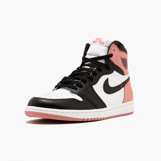 PK Shoes Air Jordan 1 Retro High Rust Pink White/Black/Rust Pink 861428-101