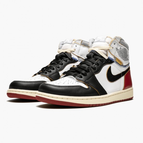 PK Shoes Air Jordan 1 Retro High Union Los Angeles Black Toe White/Black/Varsity Red/Black BV1300-106