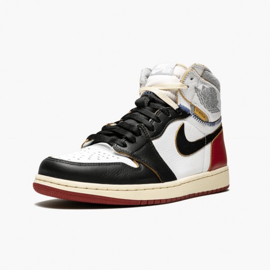 PK Shoes Air Jordan 1 Retro High Union Los Angeles Black Toe White/Black/Varsity Red/Black BV1300-106