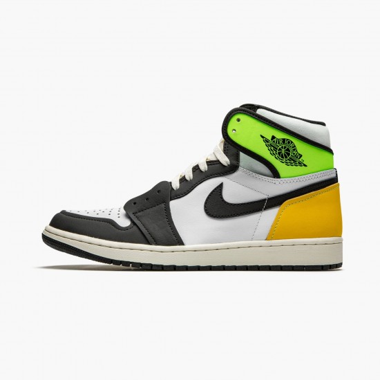 PK Shoes Air Jordan 1 Retro High White Black Volt University Gold White/Black-Volt-University Gold 555088-118