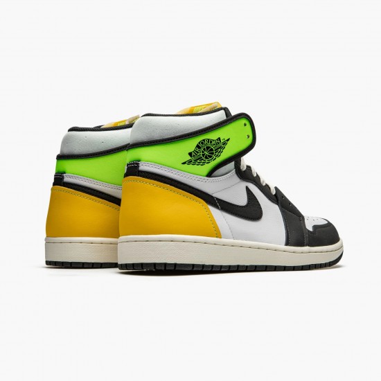 PK Shoes Air Jordan 1 Retro High White Black Volt University Gold White/Black-Volt-University Gold 555088-118