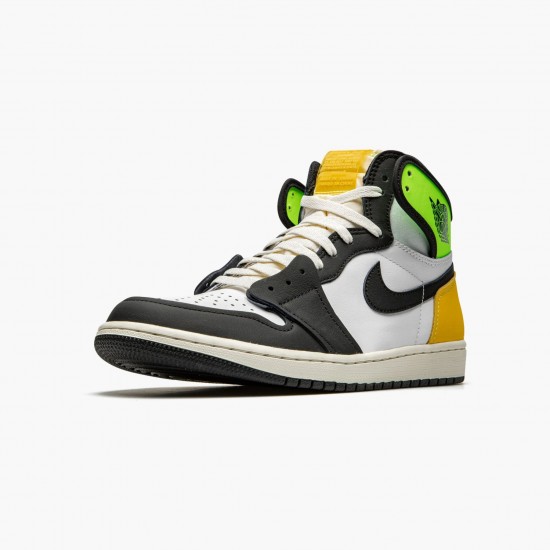 PK Shoes Air Jordan 1 Retro High White Black Volt University Gold White/Black-Volt-University Gold 555088-118