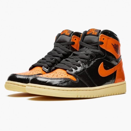 PK Shoes Air Jordan 1 Retro Shattered Backboard BlackPale Vanilla Starfish Black/Pale Vanilla-Starfish 555088-028