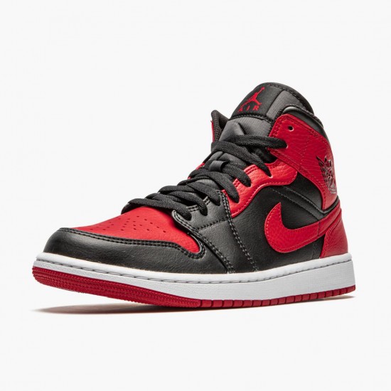 PK Shoes Air Jordan 1 Mid Banned 2020 Black/University Red/Black Whi 554724-074