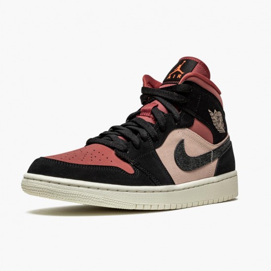 PK Shoes Air Jordan 1 Mid Canyon Rust Particle Beige/Black BQ6472-202