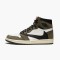 PK Shoes Air Jordan 1 High OG TS SP Travis Scott Sail/Dark Mocha/University Red CD4487-100