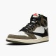 PK Shoes Air Jordan 1 High OG TS SP Travis Scott Sail/Dark Mocha/University Red CD4487-100