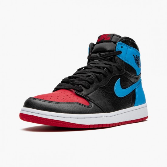 PK Shoes Air Jordan 1 High OG UNC To Chicago Black/Dark Powder Blue/Gym Red CD0461-046