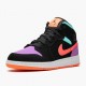 PK Shoes Air Jordan 1 Mid Candy Black/Total Orange 554725-083