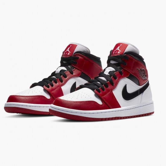 PK Shoes Air Jordan 1 Mid Chicago 2020 White/Gym Red/Black 554724-173