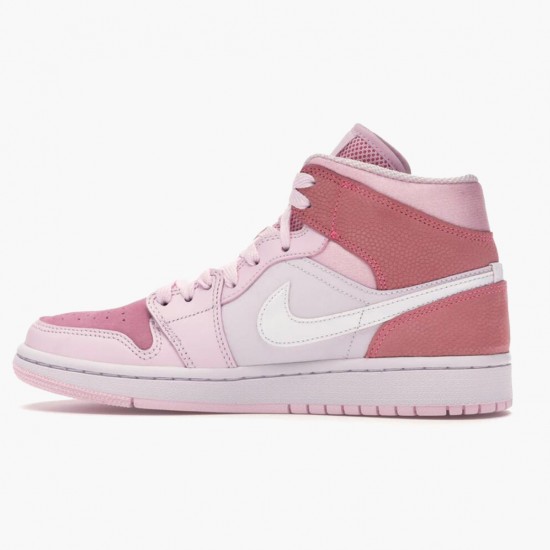 PK Shoes Air Jordan 1 Mid Digital Pink Digital Pink/White Pink/Foam Sail CW5379-600