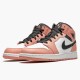 PK Shoes Air Jordan 1 Mid Pink Quartz Pink Quartz/DK Smoke Grey 555112-603