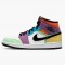 PK Shoes Air Jordan 1 Mid SE Multicolor White/Black/Lightbulb Team Ora CW1140-100