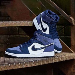 PK Shoes Air Jordan 1 Mid Sanded Purple Obsidian/Sanded Purple/White 554724-445