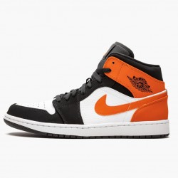 PK Shoes Air Jordan 1 Mid Shattered Backboard Black/White Starfish 554724-058