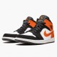 PK Shoes Air Jordan 1 Mid Shattered Backboard Black/White Starfish 554724-058