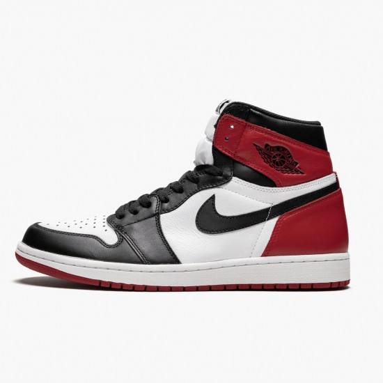 PK Shoes Air Jordan 1 Retro High OG Black Toe White/Black/Varsity Red 555088-125