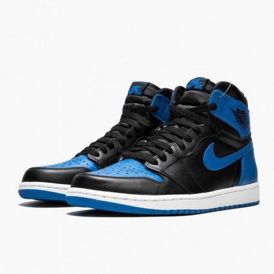 PK Shoes Air Jordan 1 Retro High OG Royal Black/Royal White 555088-007