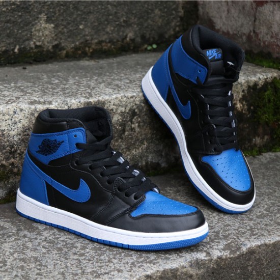 PK Shoes Air Jordan 1 Retro High OG Royal Black/Royal White 555088-007