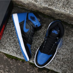 PK Shoes Air Jordan 1 Retro High OG Royal Black/Royal White 555088-007