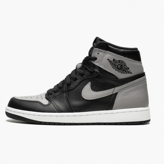 PK Shoes Air Jordan 1 Retro High Shadow Black/Medium Grey/White 555088-013