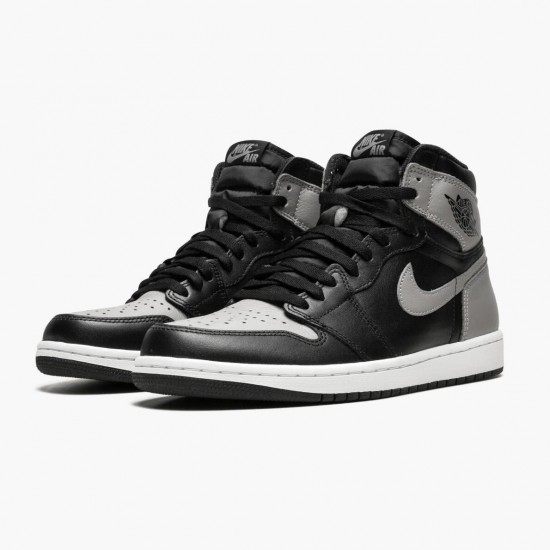 PK Shoes Air Jordan 1 Retro High Shadow Black/Medium Grey/White 555088-013